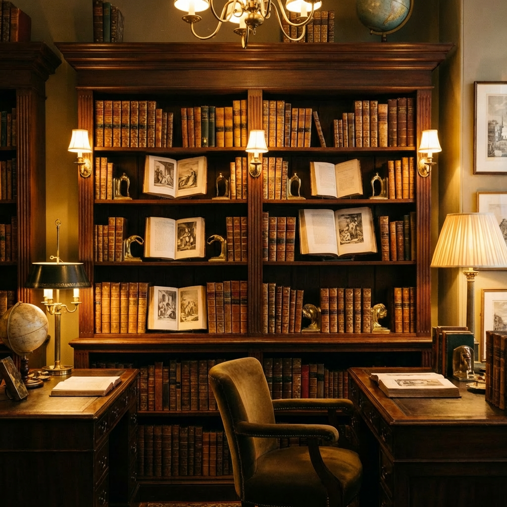 Mountain landscape with book